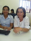 Adielma e Marinês Coral, coordenadora do curso de Serviço Social