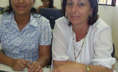 Adielma e Marinês Coral, coordenadora do curso de Serviço Social