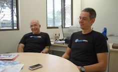 Eduardo Setton e o engenheiro Ricardo Vieira