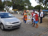 Performance teatral para alertar os motoristas