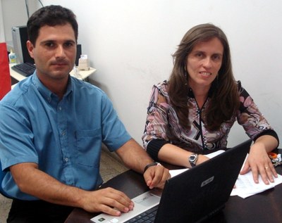 Aline Barbosa, diretora do Ctec, e Luciano Barbosa, coordenador do curso