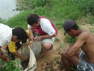 Pesquisadores contam com o apoio dos ribeirinhos