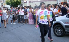 Candidatos na saída das provas. Foto: Dulce Melo