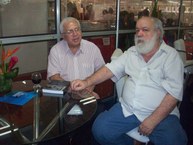 Prof. José Marques e Luis Sávio de Almeida no lançamento do livro "Imprensa Brasileira"