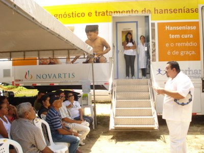 Palestra educativa sobre hanseníase