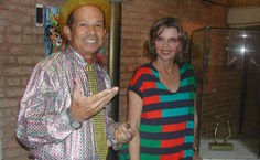 O curador da exposição, Denis Mato e a diretora do Museu Théo Brandão, Leda Almeida