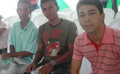 Gilberto da Silva, Wellington Silva e Daniel Bruno, primeiros colocados de seus cursos, são da região sertaneja