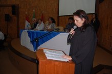 Rachel Rocha, diretora do ICS, representou os empossados