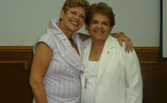 Malvina, reitora da Unirio, agradece a participação de Ana Dayse