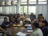 Reunião da equipe que está organizando o Memorial