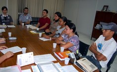 Alunos do intercâmbio foram recebidos pelo vice-reitor, Eurico Lôbo