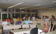 Reunião com os diretores na Sala dos Conselhos