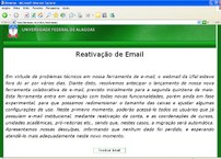 Clicando no link webmail aparecerá a tela de Reativação