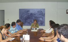 Reunião com a reitora sobre o curso de Educação Física