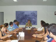 Reunião com a reitora sobre o curso de Educação Física