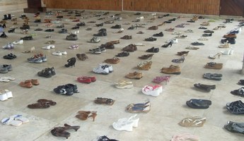 Defesa da Vida: sapatos simbolizam 2 mil mortes em Alagoas