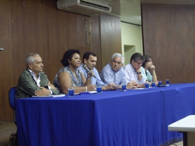 Mesa de abertura da Aula Inaugural