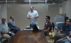 Pró-reitor Josealdo Tonholo faz a abertura do 1º Café Tecnológico