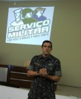 O major Júnior da 7ª região militar tirou as dúvidas dos alunos