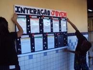 Estudantes inauguraram jornal mural na Escola Ovídio Egard no mês de julho