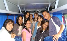 Participantes do VER SUR se dirigindo a vivência no SUS