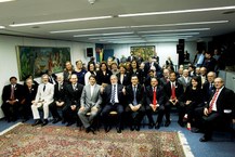 Participantes do encontro de reitores com o presidente