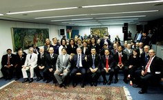 Participantes do encontro de reitores com o presidente