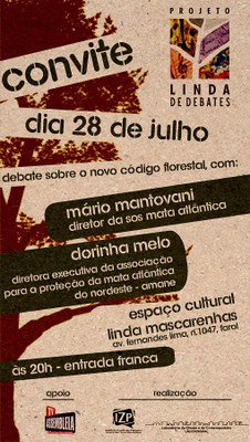 Convite do Projeto "Linda de Debates"