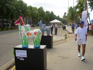 Exposição Boibrincar na orla da Pajuçara