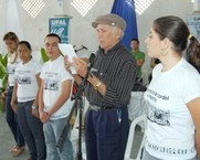 Veteranos do Campus do Sertão levaram poeta Virgílio Gonçalves para declamar o seu cordel