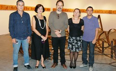 Diretoria da pinacoteca com os artistas