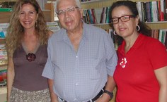 Professores José Marques de Melo e Rossana Gaia em visita à Edufal