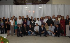 Reitora Ana Dayse e equipe de gestão presente ao evento