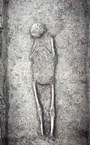 Ossada primária do séc.19 encontrada nas escavações do Iphan
