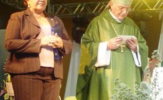 Os homenageados do Ministério das Universidades Renovadas, Ana Dayse e Dom Valério Breda