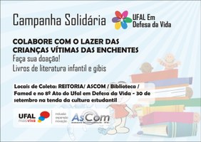 Ufal Solidária com as crianças vítimas da enchente em Alagoas