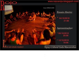 Agenda Cultural: Rojo no Teatro Linda Mascarenhas e outras atividades