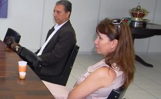 Professores Francisco José Gondim Pitanga e Ieda Parra Barbosa Rinaud, enviados pelo Ministério da Educação para avaliar o curso