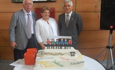 Reitora Ana Dayse, vice-reitor Eurico Lôbo e Fernando Gama, reitor honorário