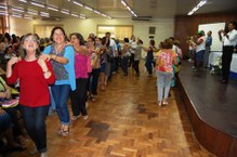 Participantes animados fizeram a festa na aula inaugural