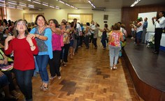 Participantes animados fizeram a festa na aula inaugural
