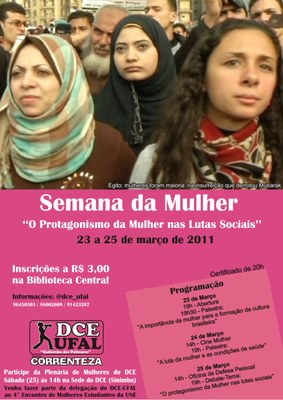 Semana da Mulher promovida pelo DCE