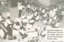 Apresentação na Biblioteca Central em 1998, sob a regência de Nicolas Gosse Vale