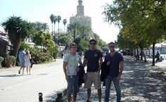 O estudante de Direito Bernard Texeire, e os estudantes de Engenharia Civil, Pedro Cavalcante e Fábio Lindoso