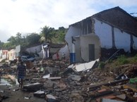 O município de Quebrangulo teve 80% da cidade inundada pelo rio Paraíba nas enchentes de 2010