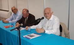 Ignacy Sachs no lançamento do seu livro "A Terceira Margem - à procura do ecodesenvolvimento" na IV Bienal