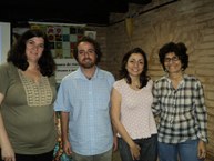 Sandra Baruki, técnica do CCPF, Wagner Chaves, diretor do MTB, Maria Julia, técnica do CCPF e profª. Lurdes Lima do curso de Biblioteconomia