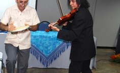 Músicos Josélio Rocha e Tércio Smith fizeram momento de descontração