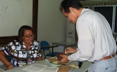 Votação na sala 101 da Esenfar