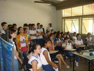 Apresentação do curso de Eng. Ambiental para os alunos dos centros de ensino do município.